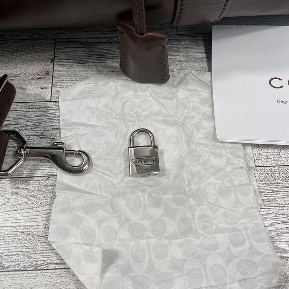 COACH Leather Cabin Weekender Duffle Bag Chocolate Brown No. L1S-5404 - Picture 5 of 16